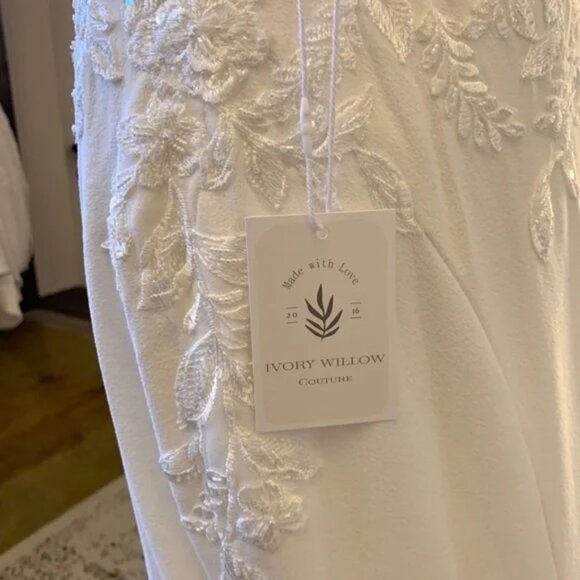 Ithaca by Ivory Willow BRAND NEW Wedding Dress, fit-and-flare floral lace bodice - Picture 5 of 11